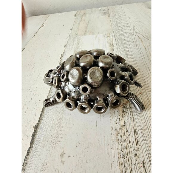 Kalifano turtle metal art bolt figurine statue unique recycled - Picture 3 of 8